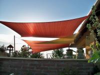 Napvitorla a terasz felett, referencia munka 1. más megközelítésből